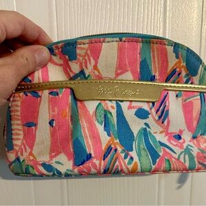 Lilly Pulitzer Pink and Blue Cosmetic Bag